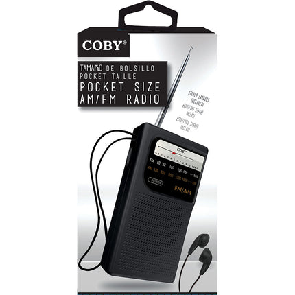 Pocket Size AM/FM Radio, Black