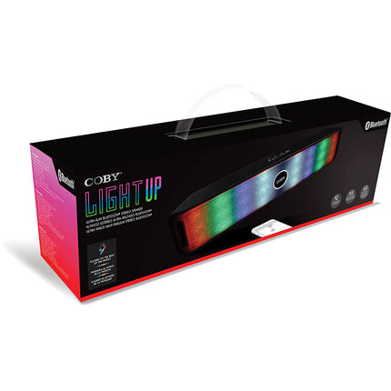 Light Up Ultra-Slim Bluetooth®® Stereo Speaker, Black