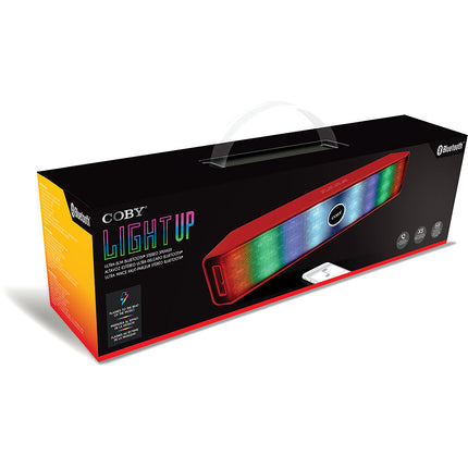 Light Up Ultra-Slim Bluetooth® Stereo Speaker, Red