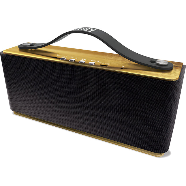 Premium Bluetooth® Speaker with Built-in Mic, Gold
