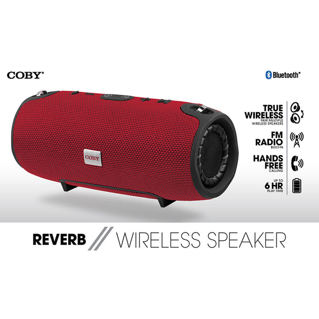 "Reverb" Wireless Speaker, Red