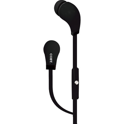 CVE-100-BLK Tangle Free Mini Stereo Earbuds, Black