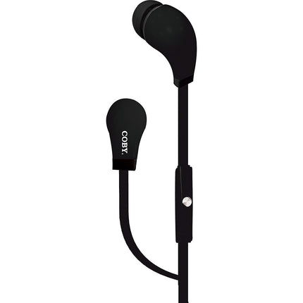 CVE-100-BLK Tangle Free Mini Stereo Earbuds