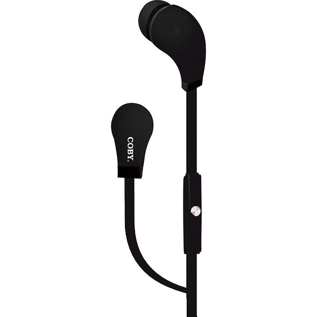 CVE-100-BLK Tangle Free Mini Stereo Earbuds