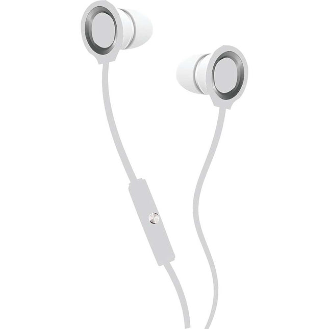 CVE-102-WHT Tangle Free Stereo Earbuds, White