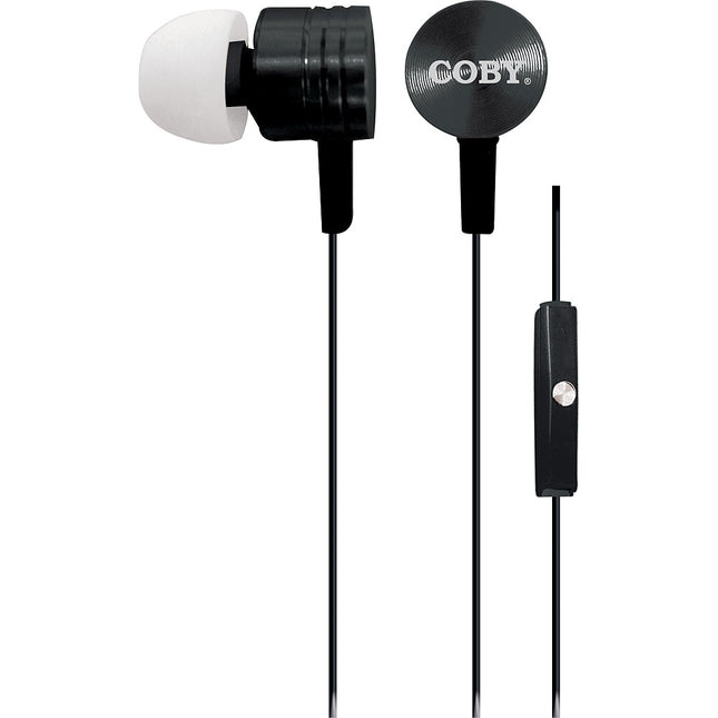CVE-106-BLK Metallic Stereo Eatbuds, Black