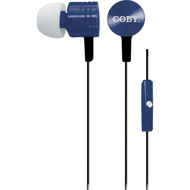 CVE-106-BLU Metallic Stereo Eatbuds, Blue
