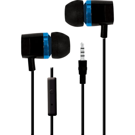 CVE-107-BLU Tangle Free Stereo Earbuds