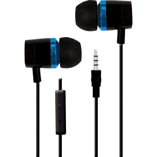 CVE-107-BLU Tangle Free Stereo Earbuds