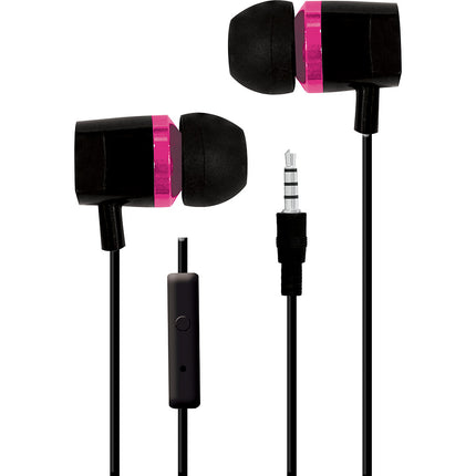 CVE-107-PNK Tangle Free Stereo Earbuds, Pink