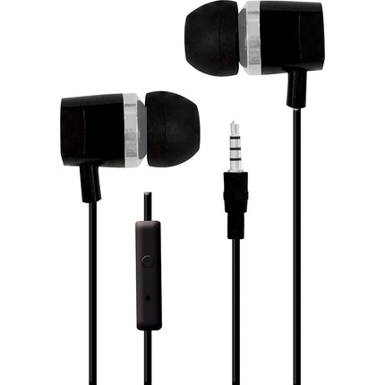 CVE-107-SLV Tangle Free Stereo Earbuds, Silver