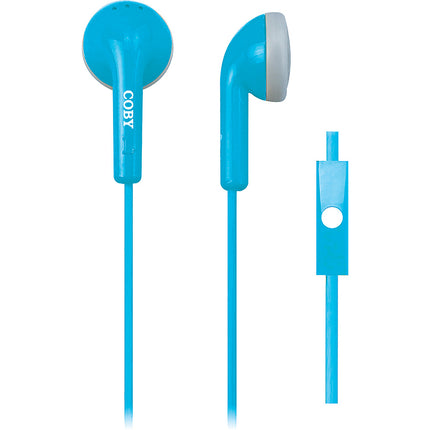 CVE-109-BLU Earbuds w/Mic, Blue