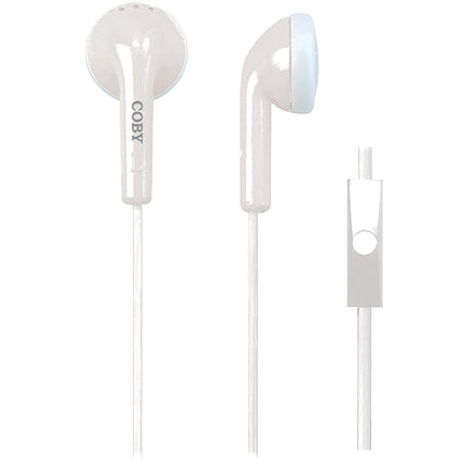 CVE-109-WHT Earbuds w/Mic, White