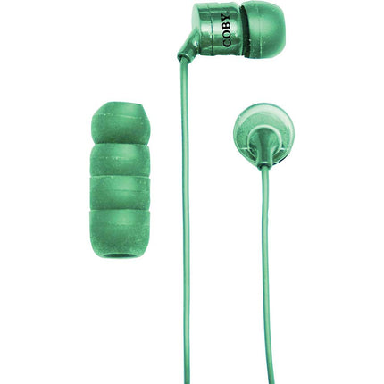 CVE-112-GRN Simply Sound Stereo Earbuds w/ Mic, Green