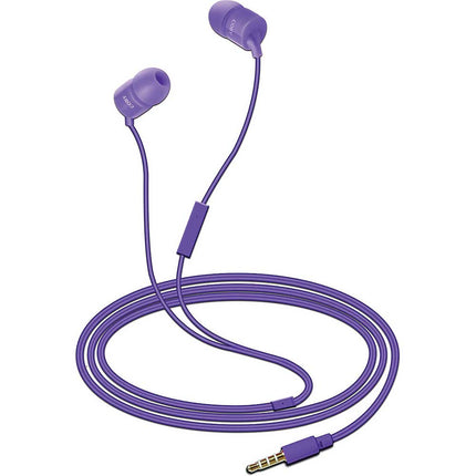 CVE-112-PRP Simply Sound Stereo Earbuds w/ Mic, Purple