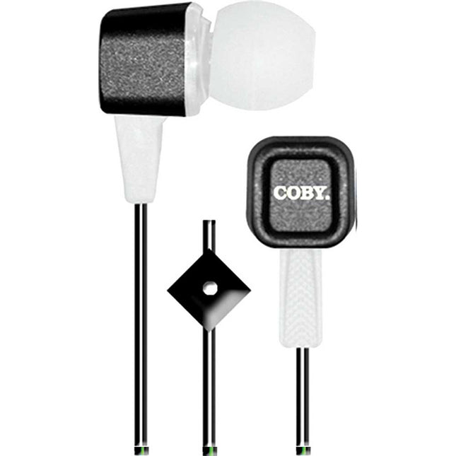 Tangle-Free Two-Tone Flat Cable Stereo Earbuds