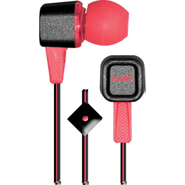 Tangle-Free Two-Tone Flat Cable Stereo Earbuds