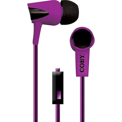 Tangle-Free Two-Tone Flat Cable Stereo Earbuds