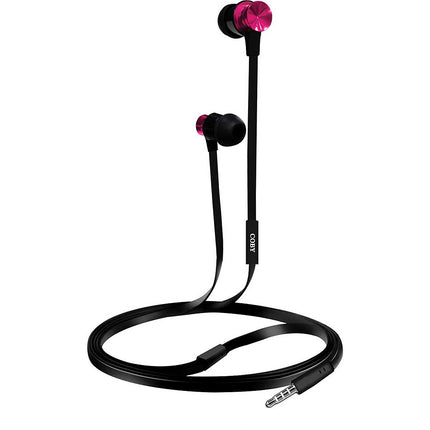 Aluminum Tangle-Eree Stereo Earbuds w/Mic