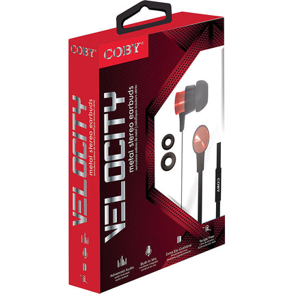 Aluminum Tangle-Eree Stereo Earbuds w/Mic