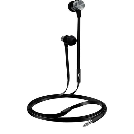 Aluminum Tangle-Eree Stereo Earbuds w/Mic