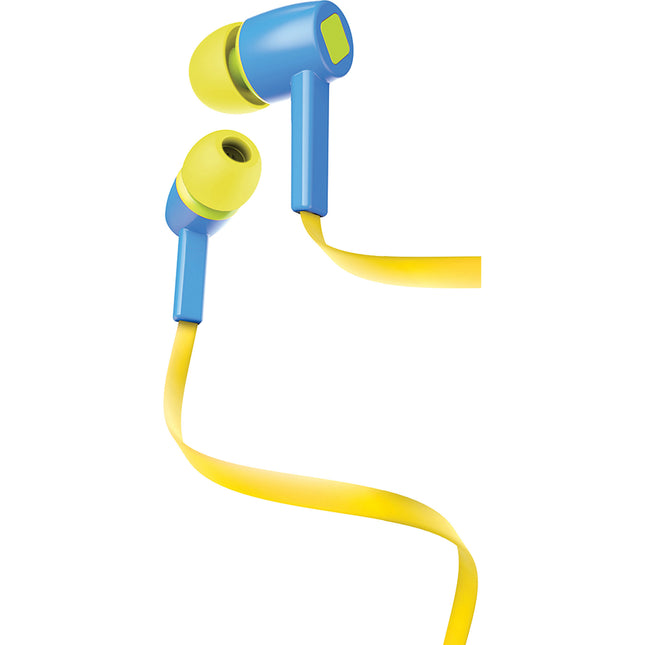 Tangle-Free Stereo Earbuds, Blue
