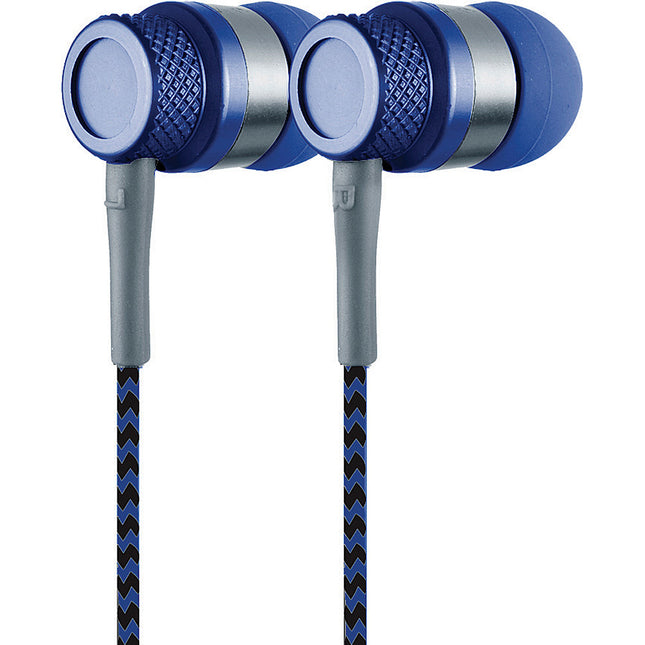 CVE-200-BLU Jammerz Metal Stereo Earbuds, Blue
