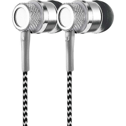 CVE-200-BLK Jammerz Metal Stereo Earbuds, Silver