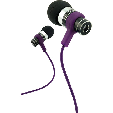 Fusion  Tangle Free Cable Metal Stereo Earbuds w/Mic