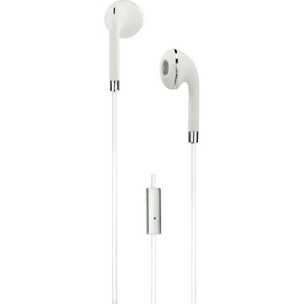 Stereo Earbuds, White/Silver