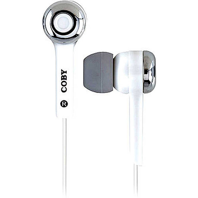 CV-E91WH Isolation Stereo Earphones with Volume Control, White