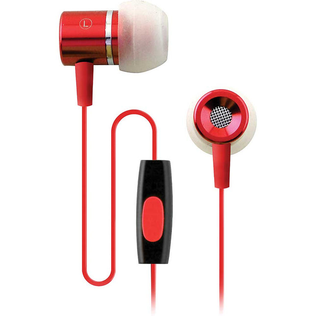 CVEM89RD Jammerz Talk Earbuds w/Mic, Red