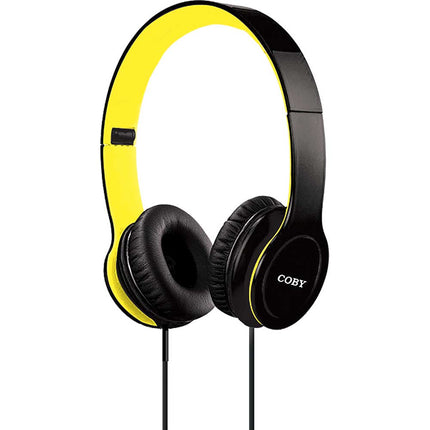 Folding Stereo Headphones, Yellow