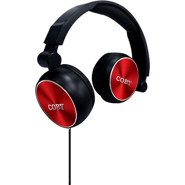 CVH-804-RED Aluminum FOLDZ Headphones, Red