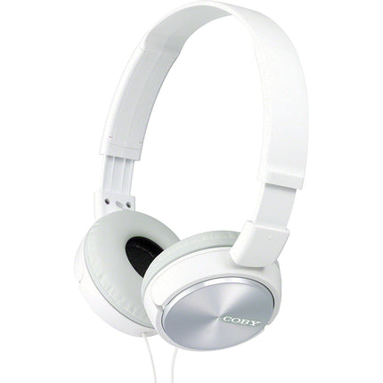 Stereo Headphones w/Mic, White