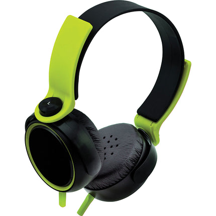 Rotatable Stereo Headphones w/Mic, Green
