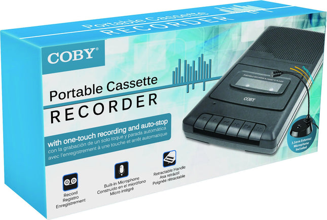 Portable Cassette Recorder With Bundled Mic