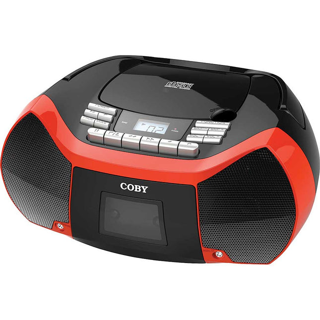 CD Cassette Radio Player/ Recorder, Red