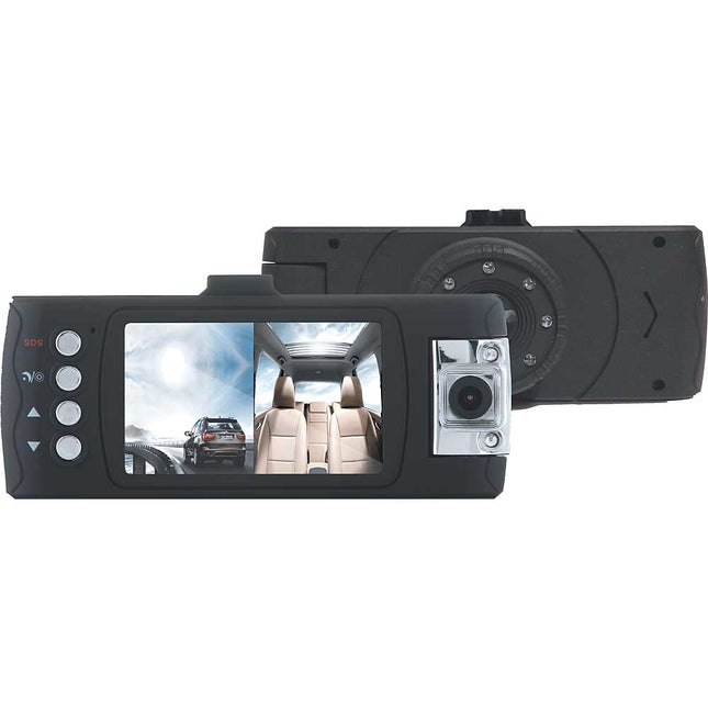 Dual Camera Dash Cam Front & Inside 1080p GRS Logger & DVR