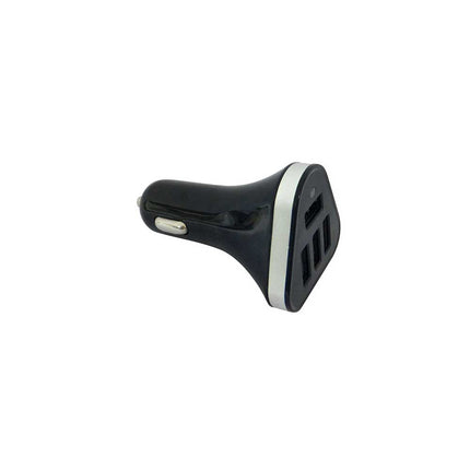 Quad USB Port Car Charger for DC Ports, Black