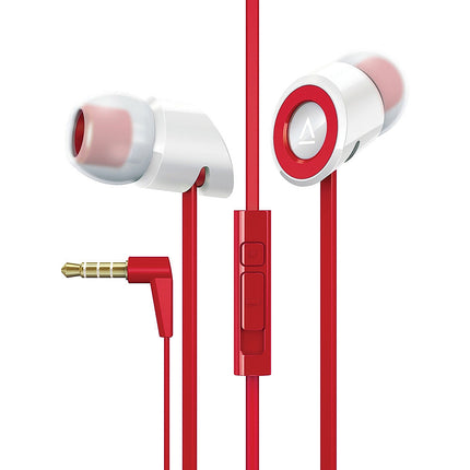 MA350RD In-Ear Headphones w/ Mic & Remote, Red