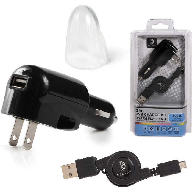 CH3IN1MICRO 3 IN 1 Charging Kit Micro USB