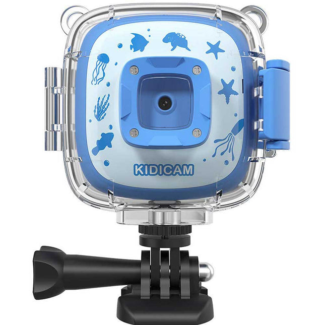 1080P Kids Action Camera 30m Waterproof Camera, Blue