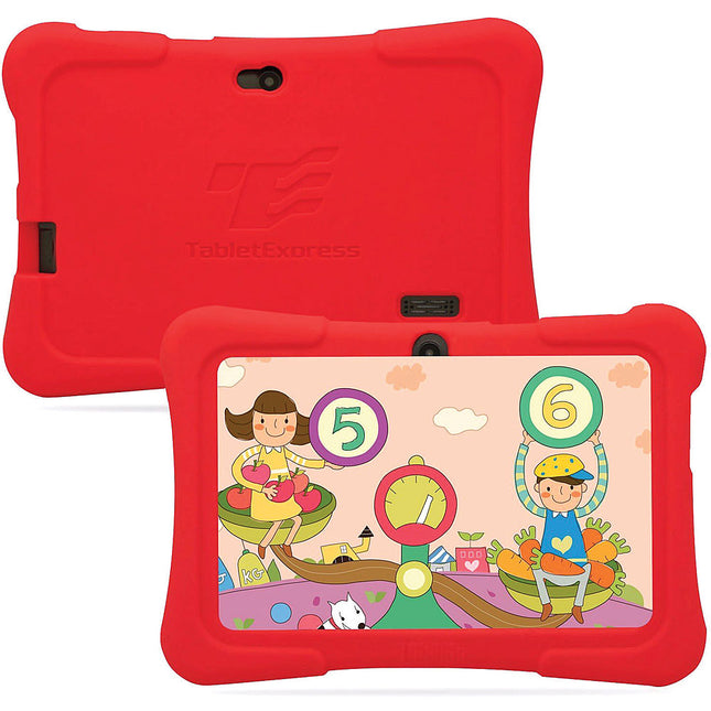 7" Quad Core Android Kids Tablet, Red