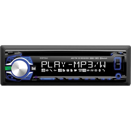 DCBT304U SIngle-Din Bluetooth CD Receiver w/ Front Panel USB