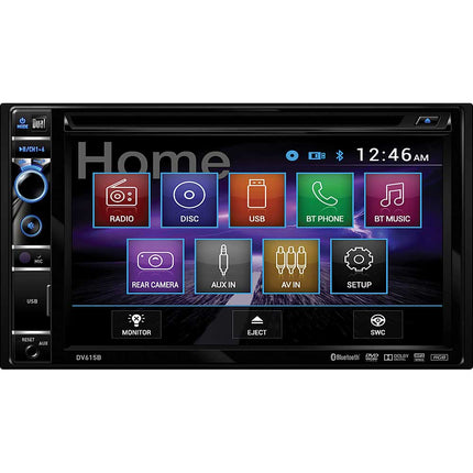 DV615B 2-DIN 6.2" LCD Display DVD Receiver Bluetooth