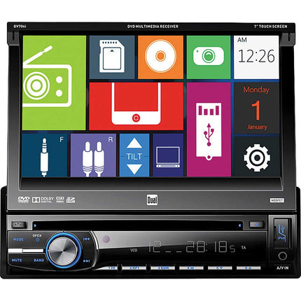 DV704I Single DIN In-Dash Car Stereo Receiver w/USB Control