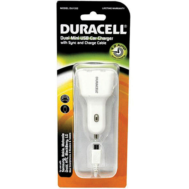 DU1332 4.8 Amp Dual Mini Car Charger