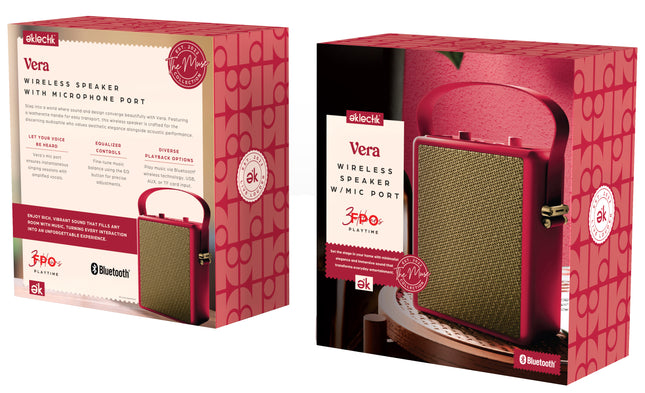 Vera Wireless Speaker with Microphone Input and EQ Controls