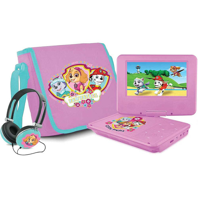 Paw Patrol 7″ Portable DVD Player with Bag and Headphones, Pink